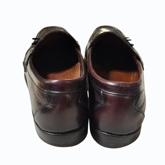 Allen Edmonds Stowe Burgundy Leather Tassel Loafers Men’s 12 Narrow (B) READ main image 12